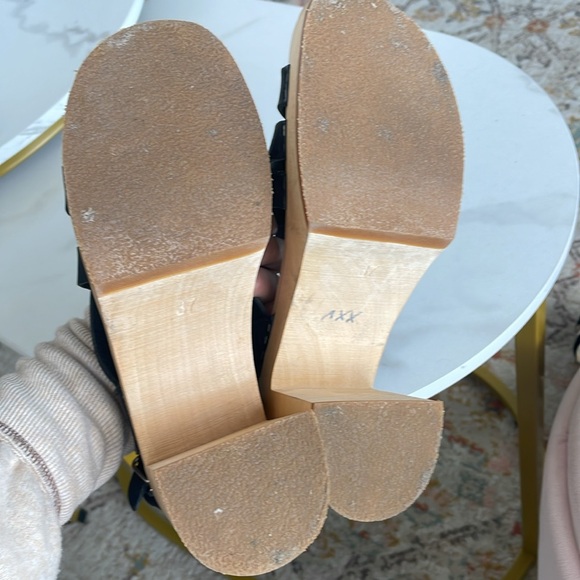 Swedish Hasbeens Vivi Clog Heeled Sandals in Black Leather - Picture 7 of 8